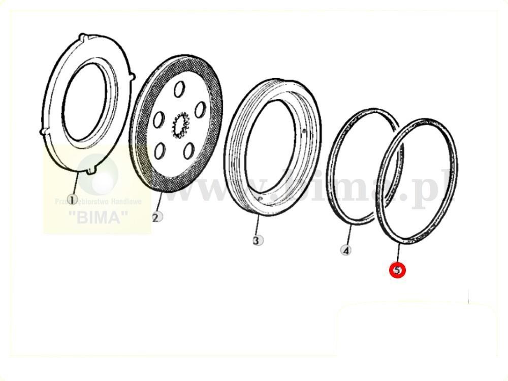 Oring tłoka hamulcowego hamulca John Deere 840,930,940 — zdjęcie 2