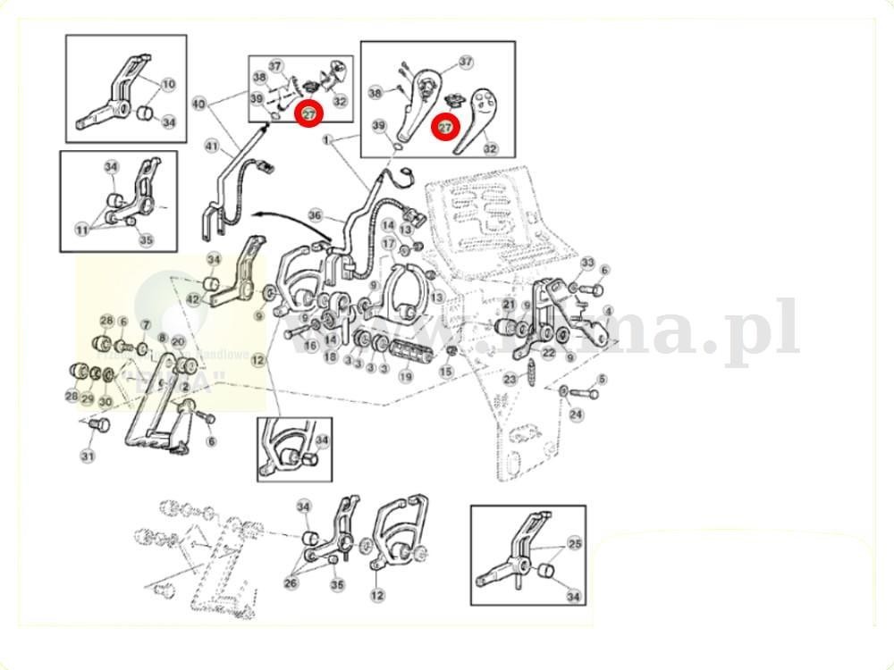 Włącznik guziki półbiegów John Deere 6910,6910S,6920 — zdjęcie 2