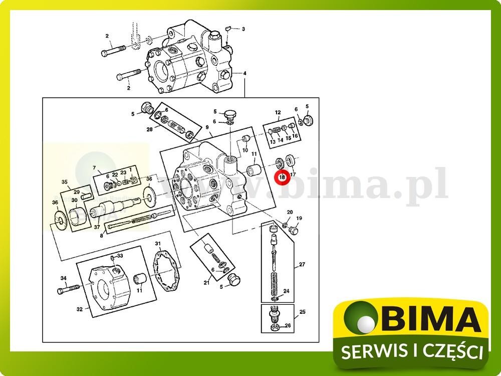 Uszczelniacz wałka pompy hydraulicznej John Deere 2450 — zdjęcie 2