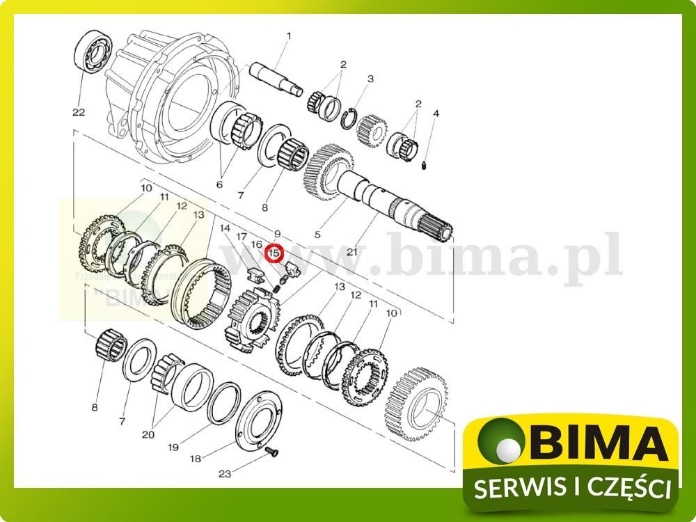 Kamień synchronizatora rewersu Massey Ferguson 5445 — zdjęcie 2