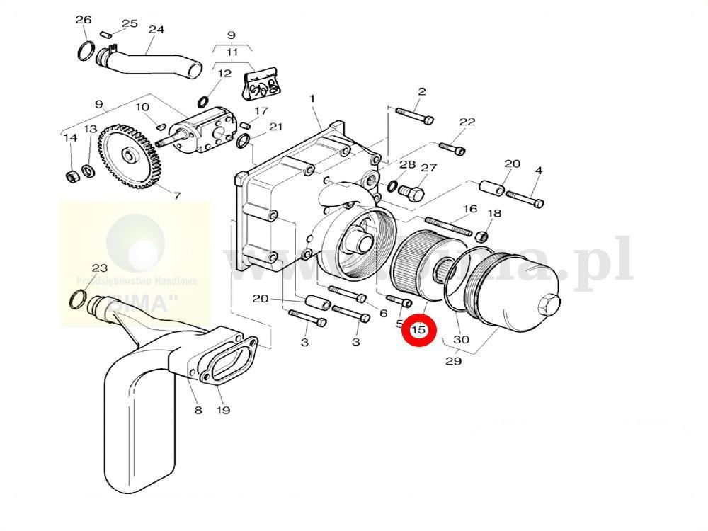 Filtr oleju hydrauliki hydrauliczny MF Massey Ferguson 81 — zdjęcie 2