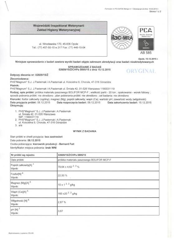 Fosforan paszowy jednowapniowy  — zdjęcie 1