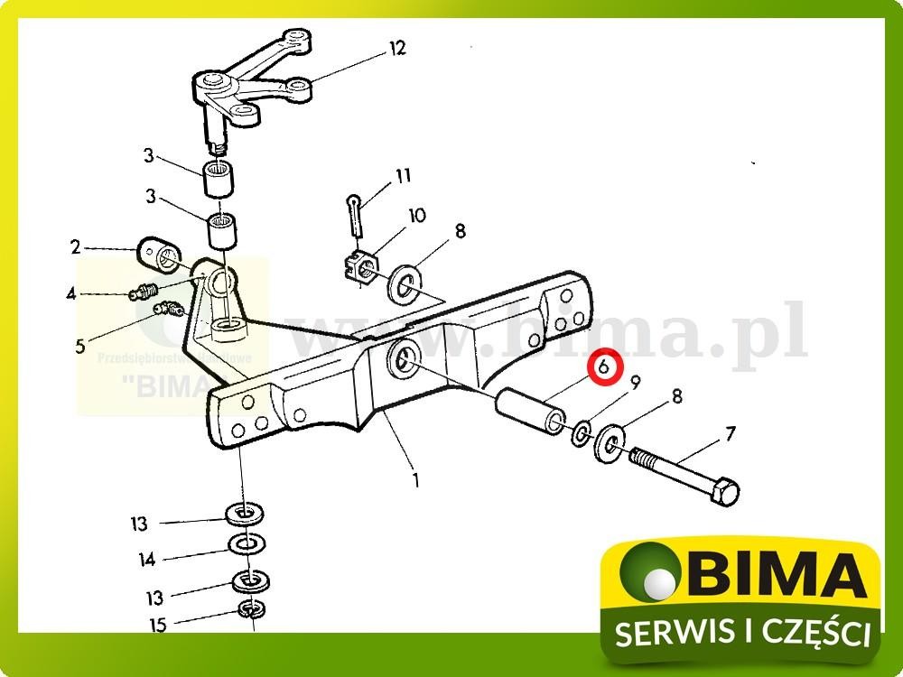 Sworzeń osi centralny John Deere 1750,1830,1840,1850 — zdjęcie 2