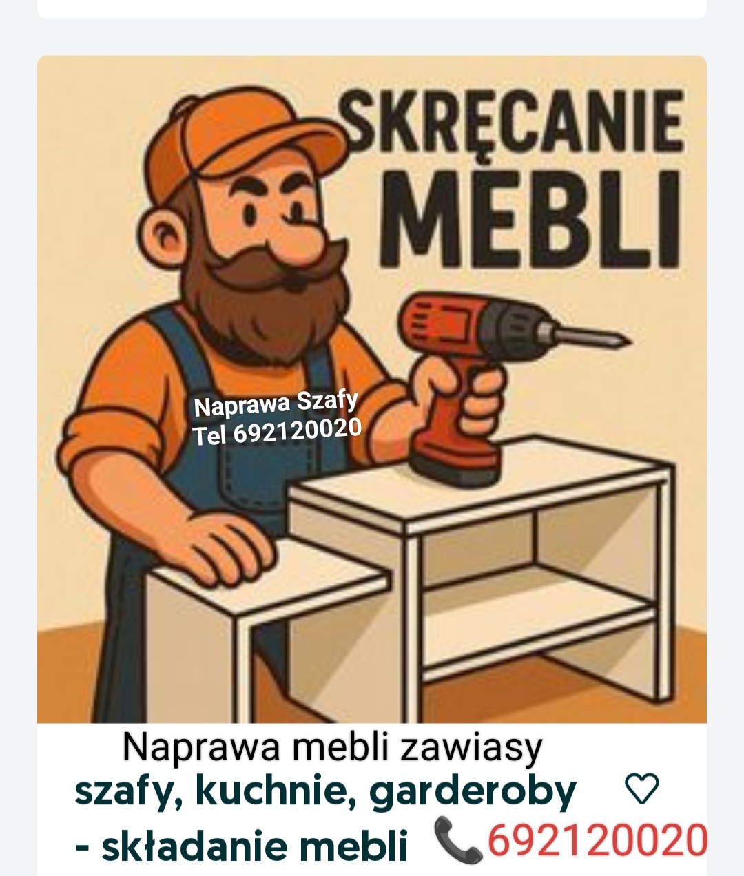 Złota rączka Naprawa mebli szafy mechanizmy Rzeszów tel 692120020