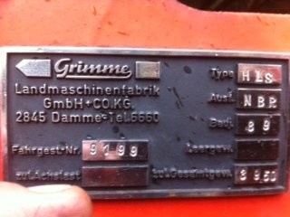 Grimme HLLS 750 - 1989 — zdjęcie 2