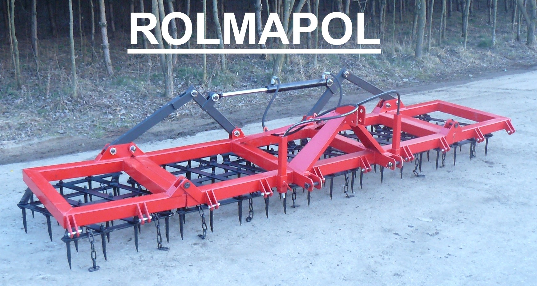 Brona polowa zębata ciężka, składana hydraulicznie, ROLMAPOL, Dziekan — zdjęcie 2