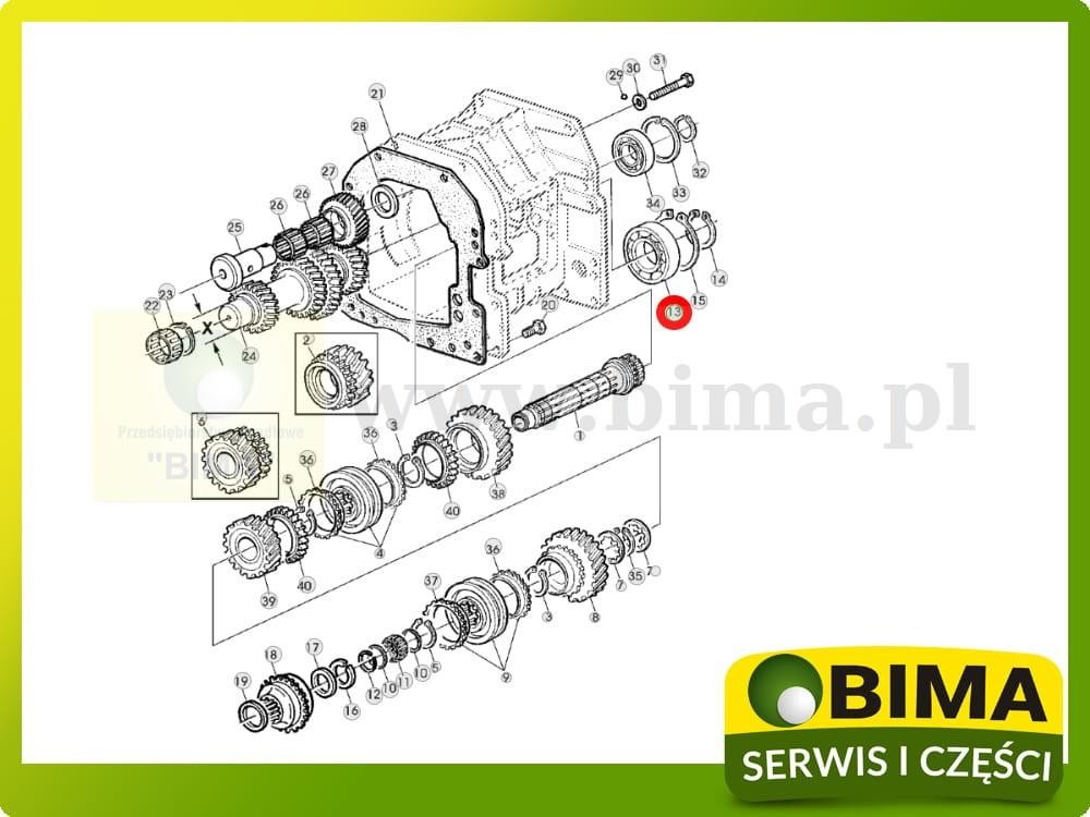 Łożysko skrzyni biegów John Deere 4760,4850,4960,5076EN — zdjęcie 2