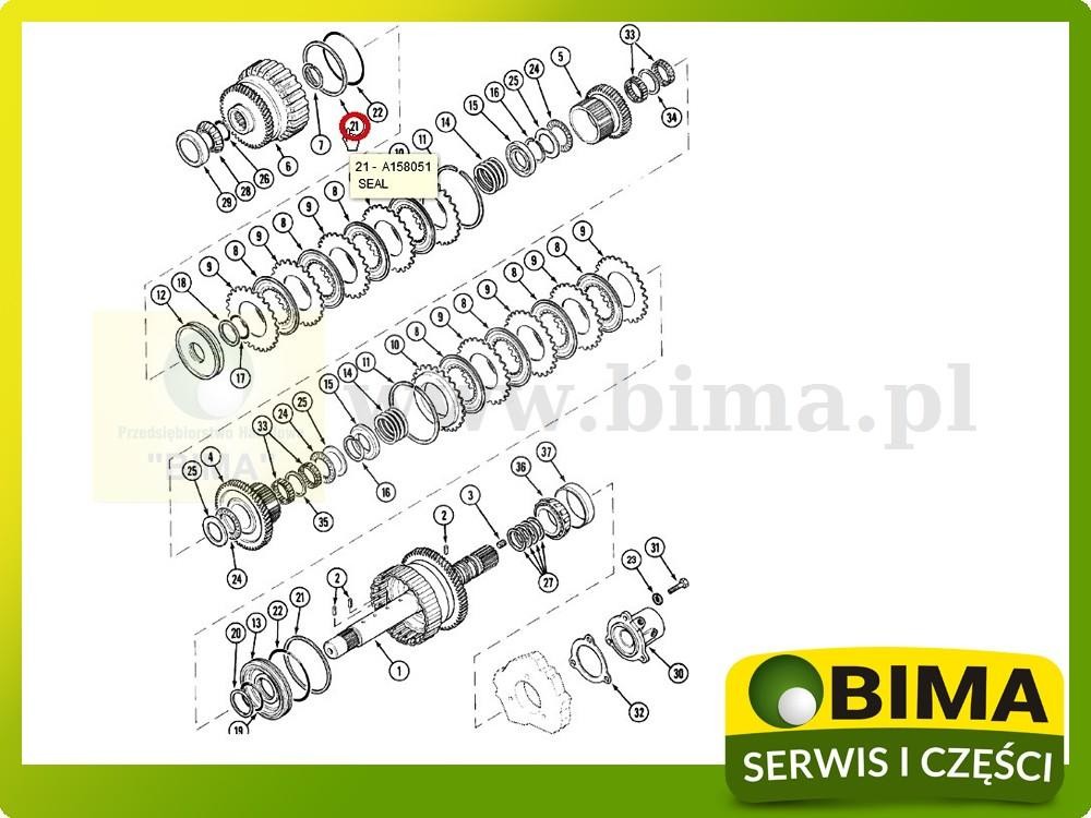 Pierścień uszczelniający kosza Case IH MX100,MX110 — zdjęcie 2
