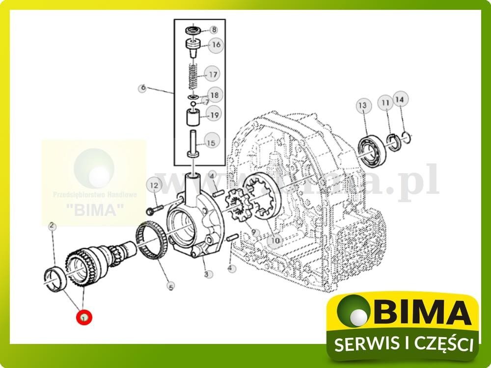 Wałek skrzyni biegów John Deere 5080RN,5090R,5090RN — zdjęcie 2