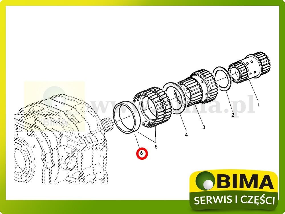 Tulejka skrzynia biegów John Deere 7420,7520