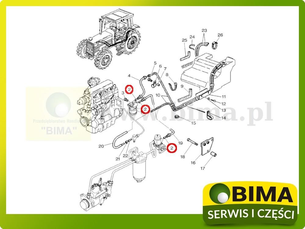 Uszczelniacz przewodu paliwowego Massey Ferguson 8140 — zdjęcie 1