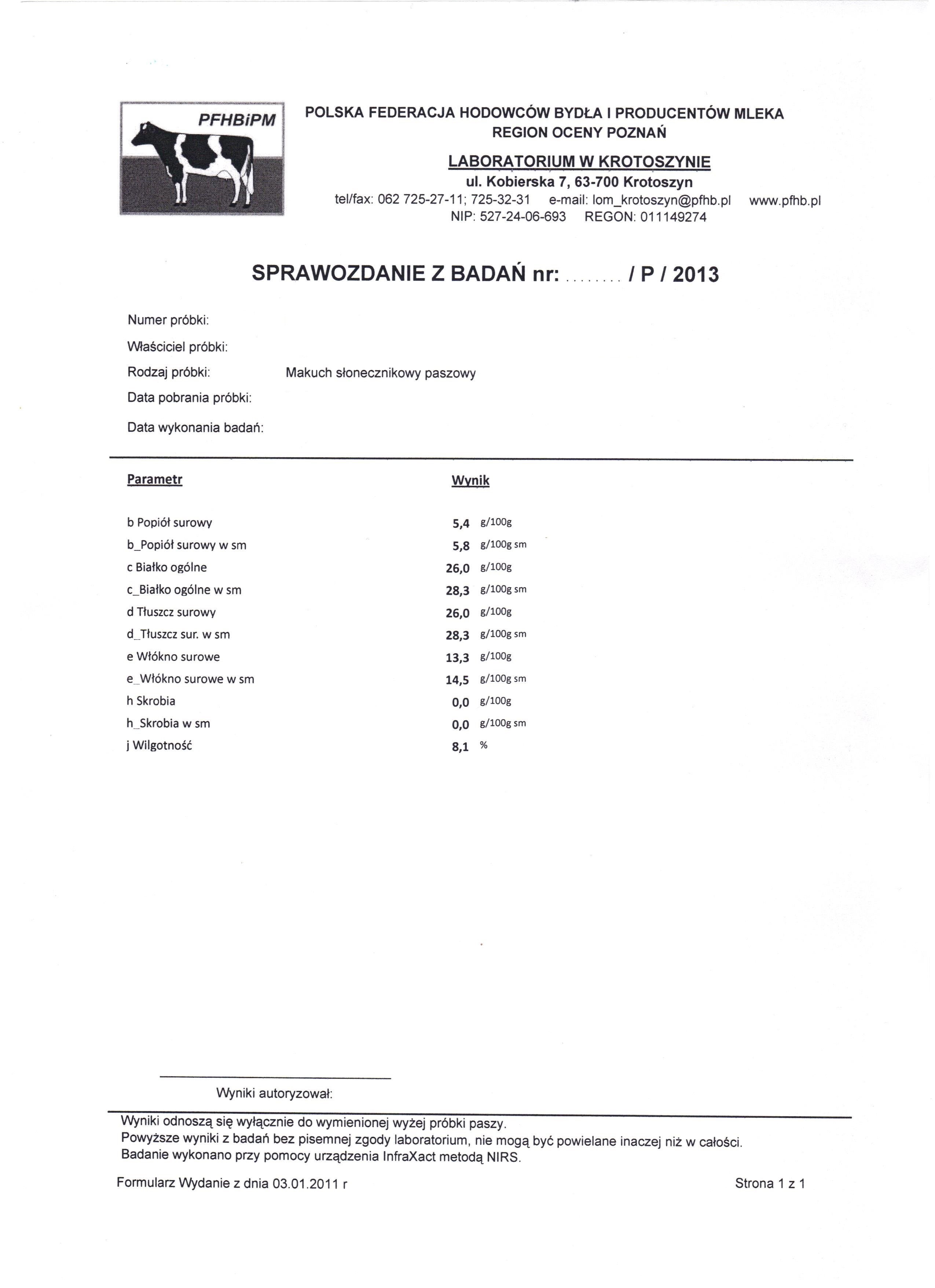 Sprzedam Makuch paszowy