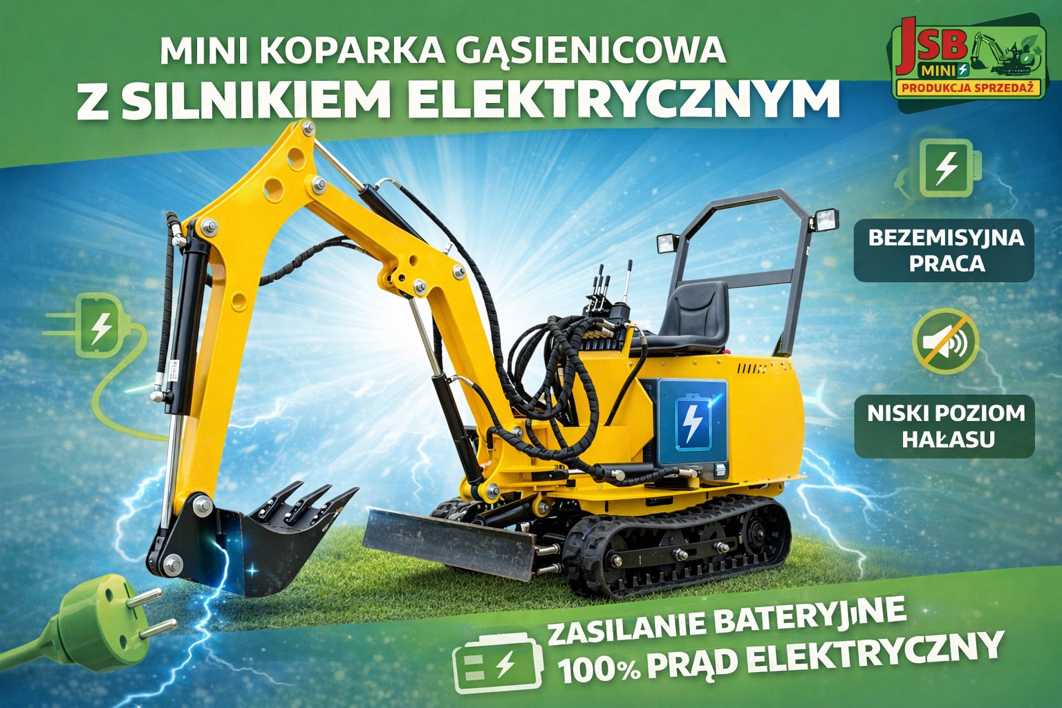 Elektryczna E Ładowarka E Koparka NOWE 2026 | Prosto od Producenta JSB — zdjęcie 6