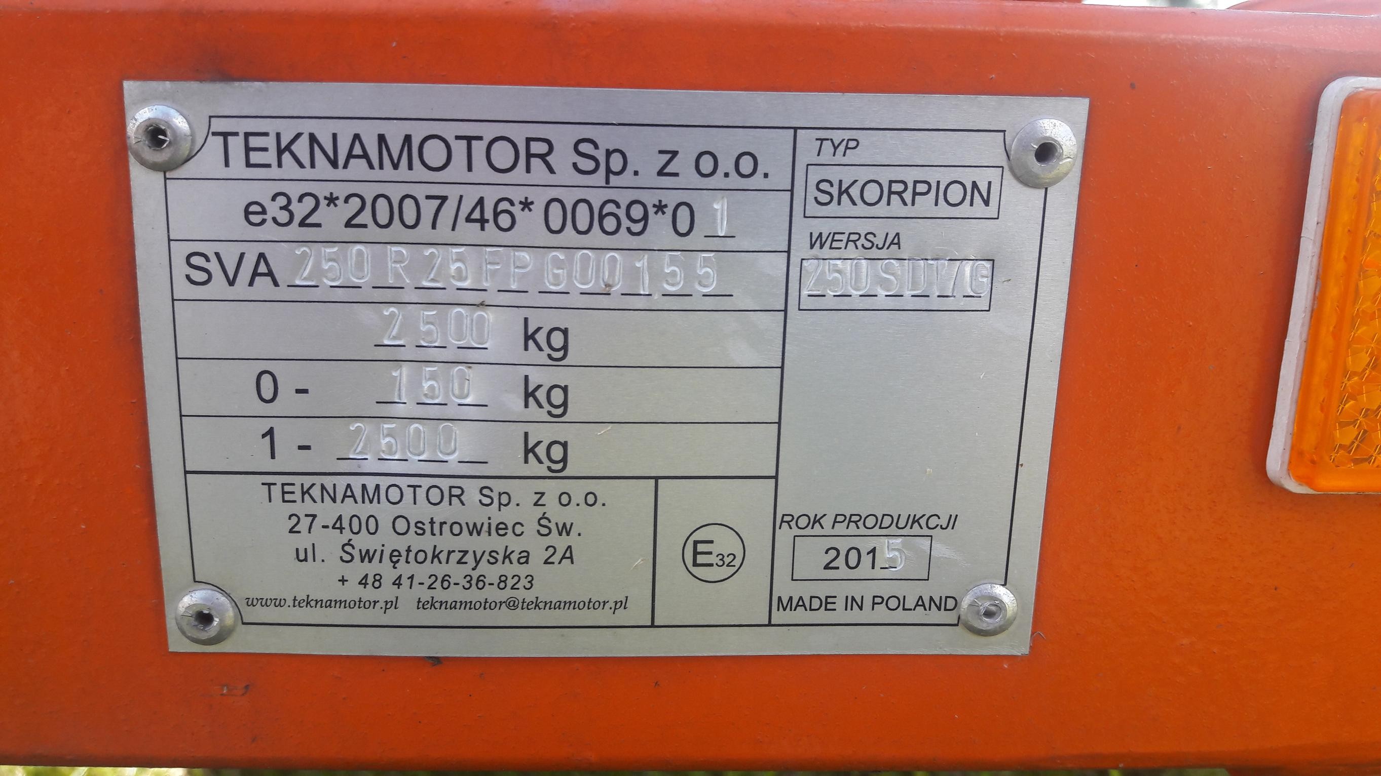 Rębak tarczowy TEKNAMOTOR Skorpion 250 SDT — zdjęcie 8