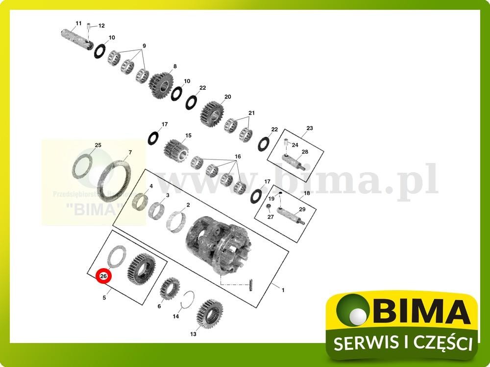 Podkładka oporowa John Deere 7600,7700,7800,7710,7810 — zdjęcie 2