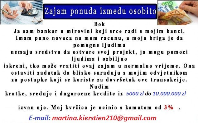 Zwracam dobry dzień wszystkim, którzy potrzebują szybkiego finansowani