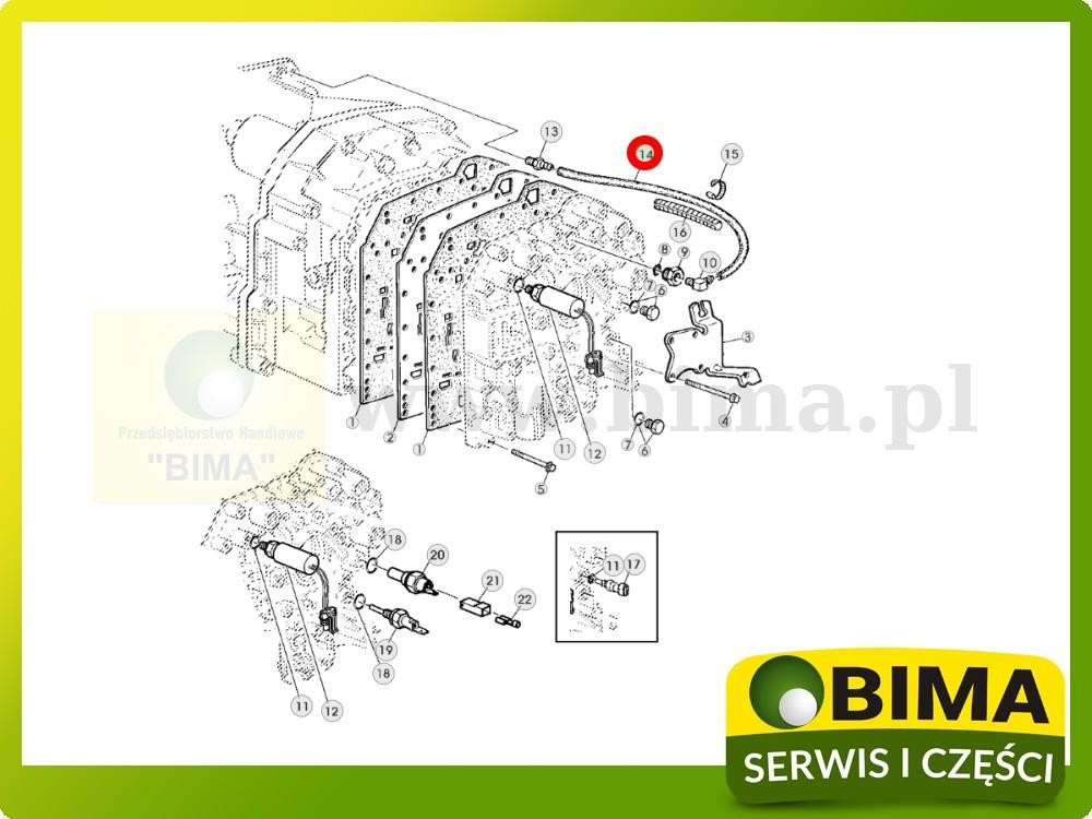 Wąż przewód hydrauliczny John Deere 7520,7600,7700,7710