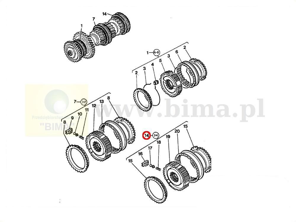 Synchronizator 3-4 bieg MF Massey Ferguson 3090,3095 — zdjęcie 3