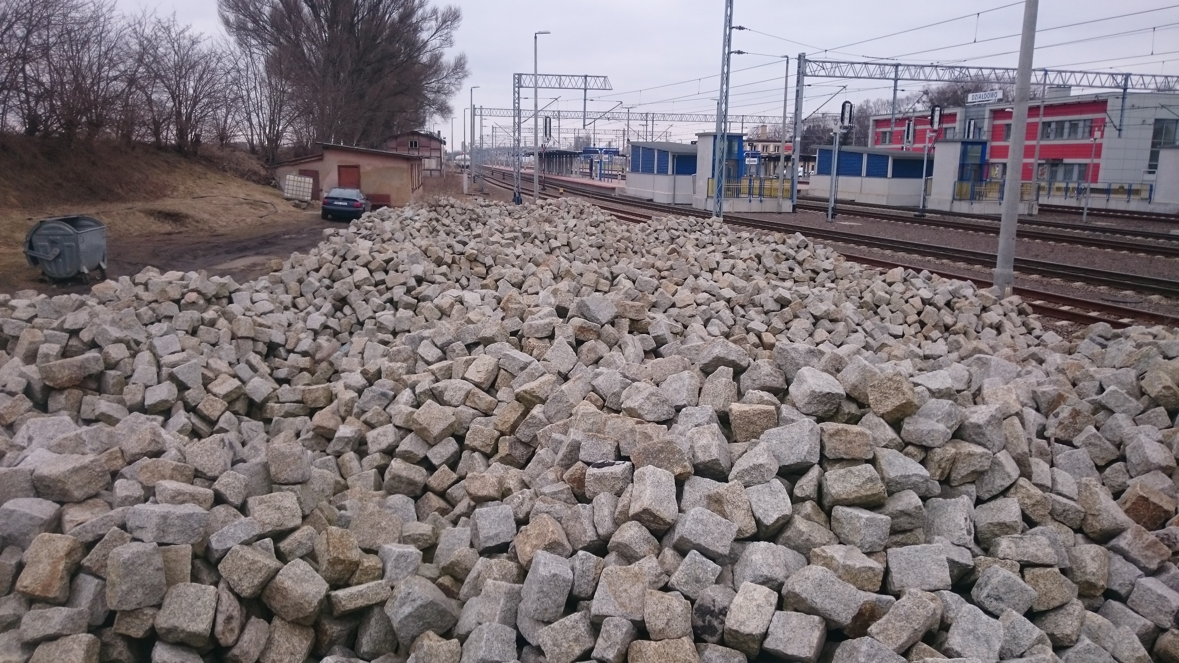 Kostka bazaltowa granitowa 10 x 10 starobruk / Koluszki