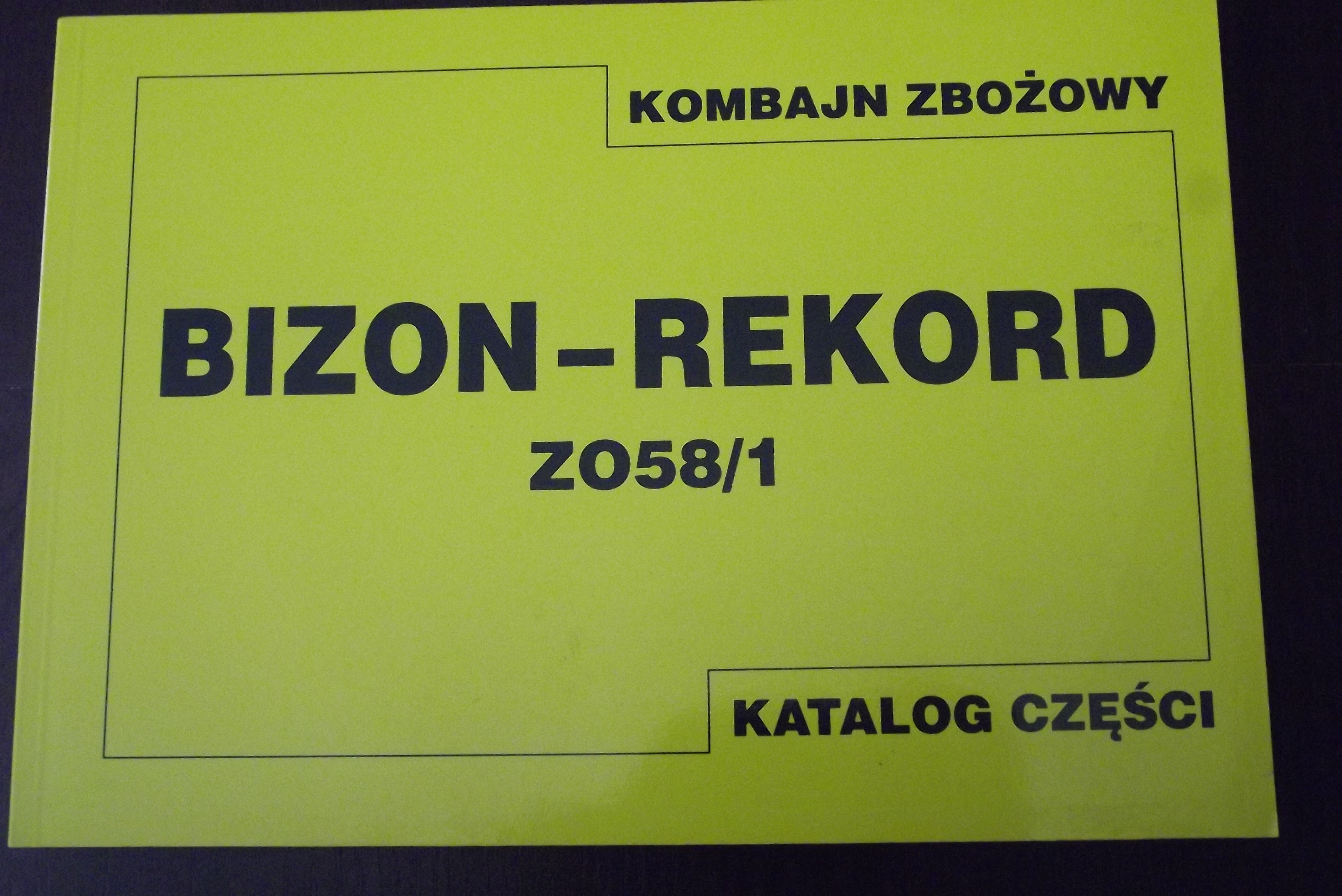 Katalog części do kombajnu zbożowego,instrukcji obsługi napraw BIZON — zdjęcie 1