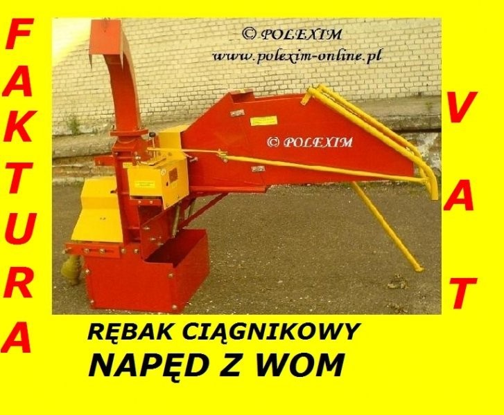 ROZDRABNIACZ GALEZI rebak ciagnikowy na WOM  FV GW — zdjęcie 1