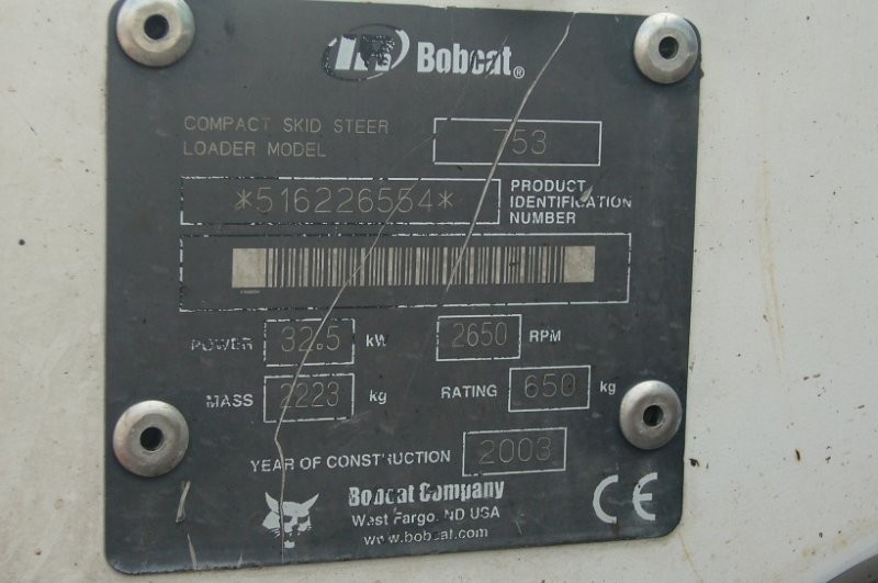 BOBCAT 753 2003r, 4000mth 43KM MINIŁADOWARKA LEAS — zdjęcie 1