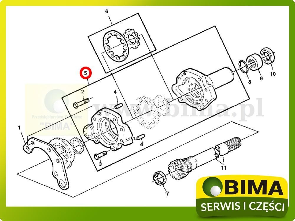 Pompa hydrauliczna hydrauliki skrzyni John Deere 1640 — zdjęcie 3