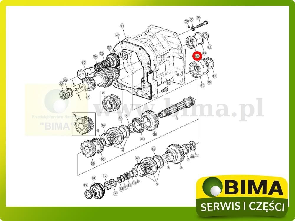 Łożysko skrzyni biegów John Deere 6520,6525,6530,6534