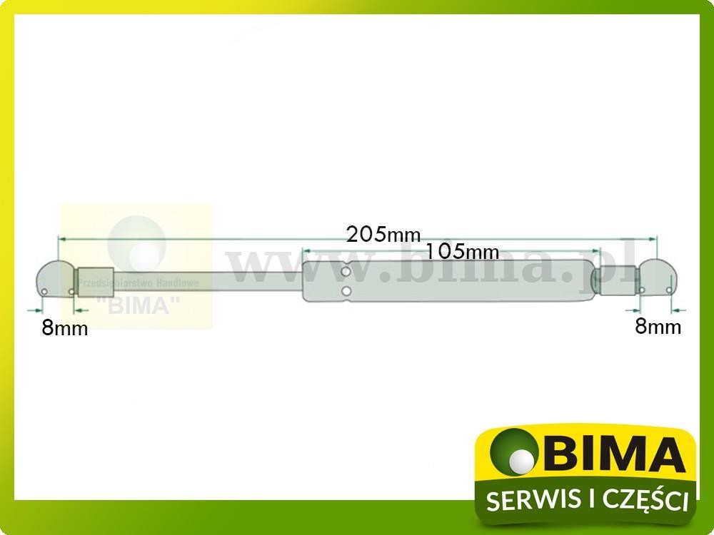 Siłownik amortyzator gazowy Case IH CVX1135,CVX1145 — zdjęcie 2