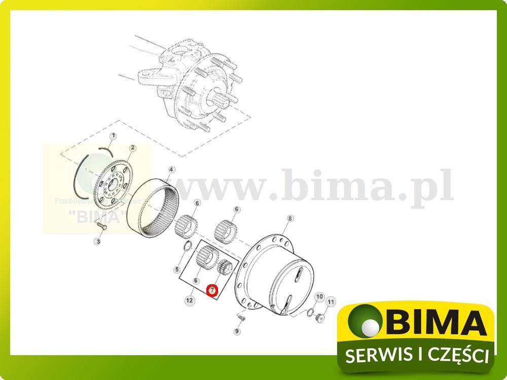 Łożysko satelity przedniego napędu Fendt Farmer 412 — zdjęcie 2
