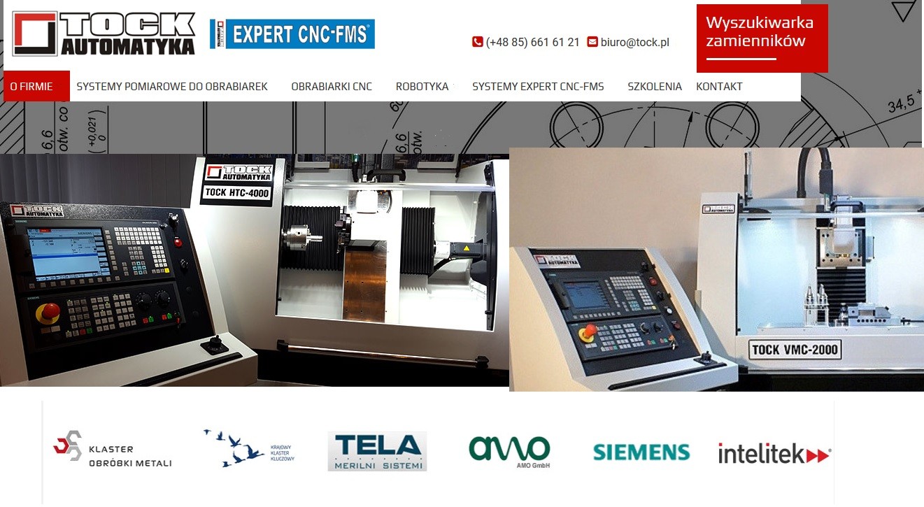 SYSTEMY POMIAROWE CNC ZAMIENNIKI OBRABIARKI SZKOLENIA TOCK-AUTOMATYKA