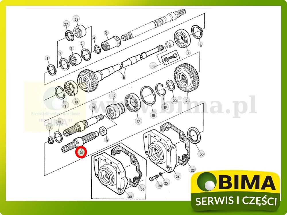 Wałek pto 540rpm John Deere 4050,4055,4250,4255,4450 — zdjęcie 3