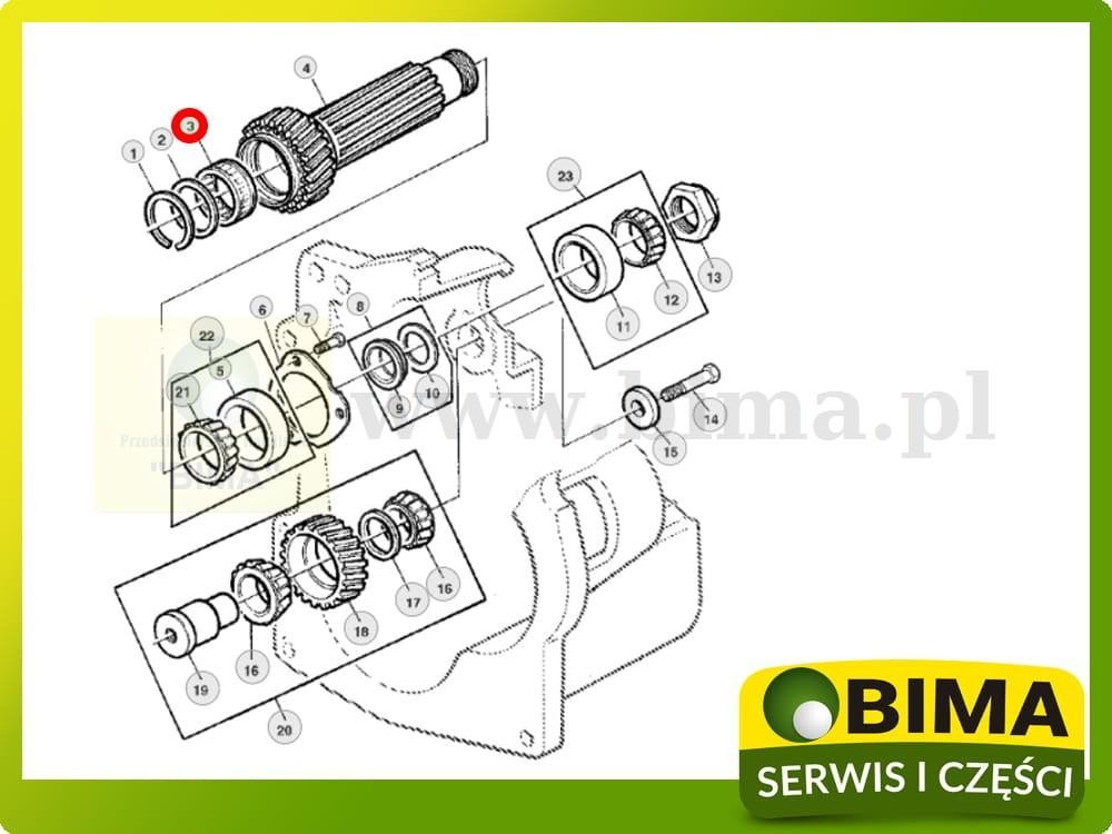 Łożysko igiełkowe John Deere 3650,840John 2040,2040S — zdjęcie 2