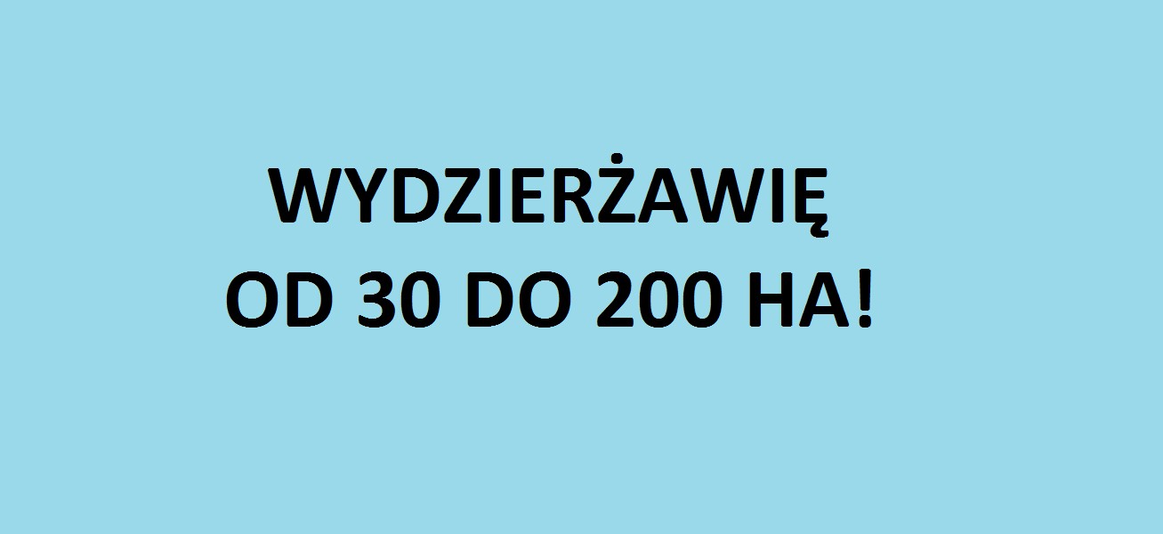 Wydzierżawię grunt rolny 30-200 ha 