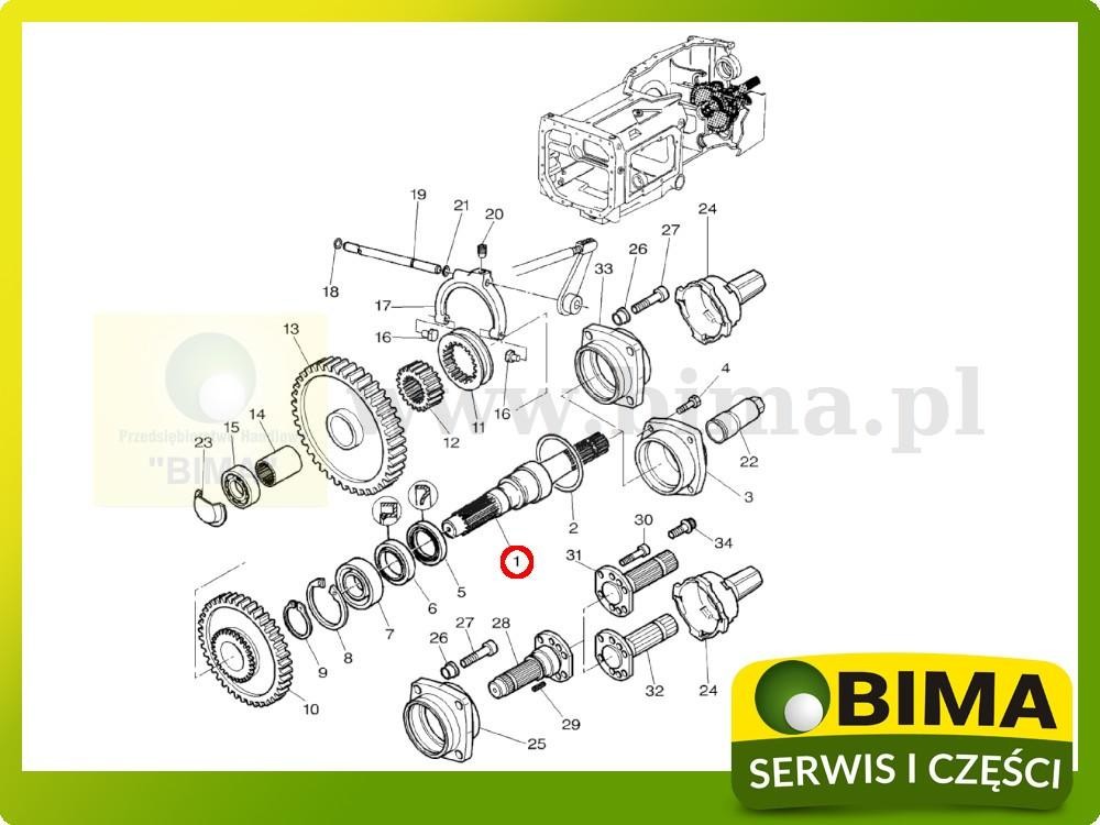 Końcówka wałka wom pto Massey Ferguson 6455,6460,6465 — zdjęcie 3