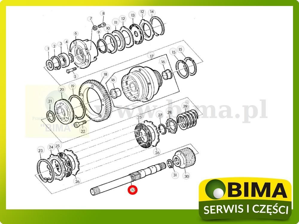 Wałek skrzyni biegów John Deere 2040,2040S,2140,2250 — zdjęcie 2