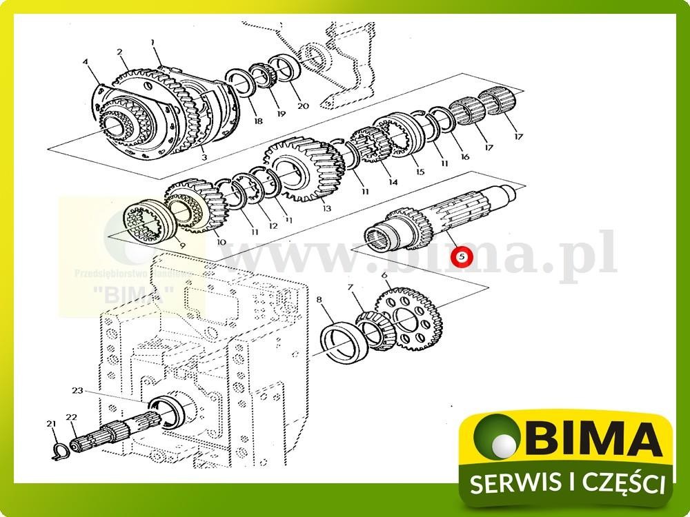 Wałek wom John Deere 6110,6210,6310,6410,6510,6610 — zdjęcie 1