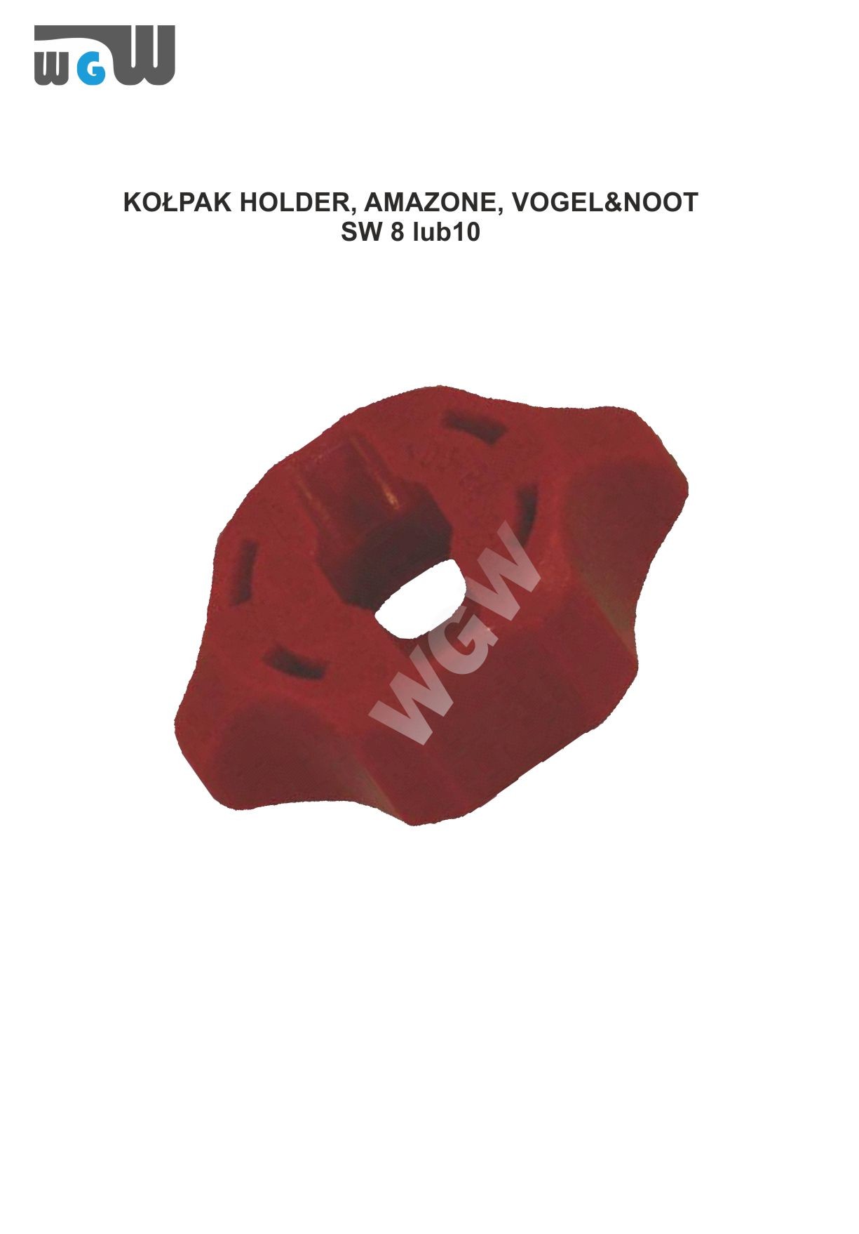 Kołpak, kapsel, nakrętka dyszy Holder Vogel&Noot Amazone Schmotzer
