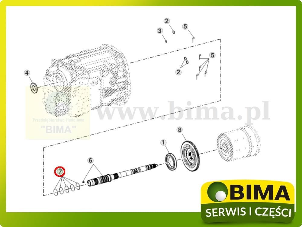 Pierścień z zamkiem John Deere 6630,6810,6820,6830,6910 — zdjęcie 1