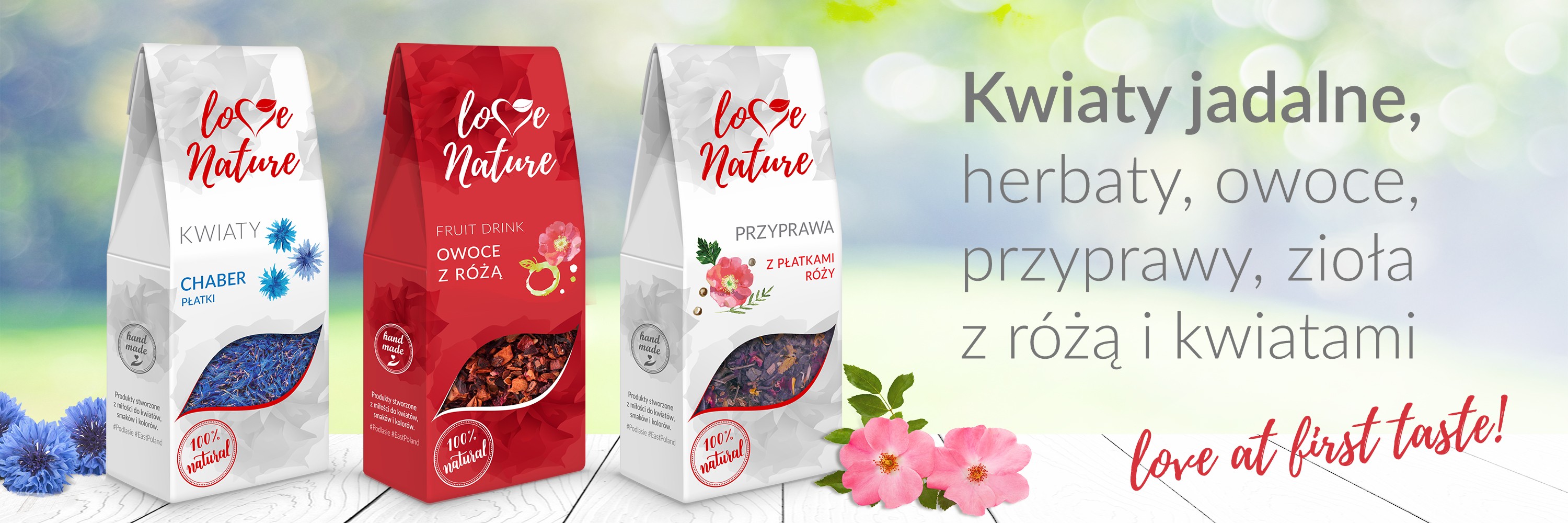 herbaty i przyprawy z kwiatami jadalnymi LoveNature