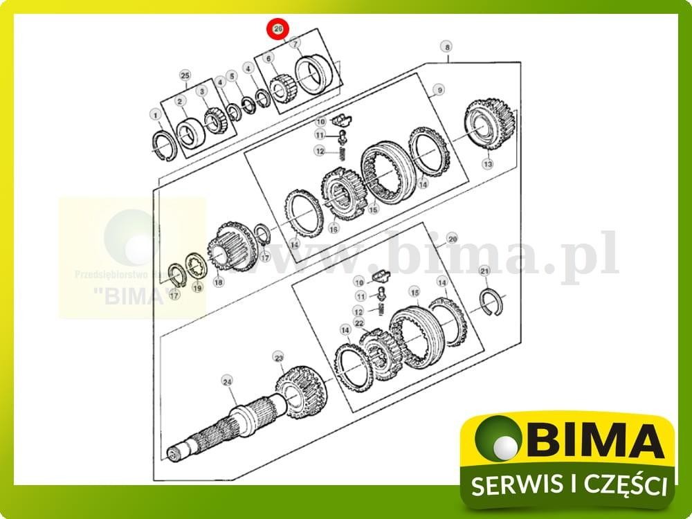 Łożysko skrzyni biegów John Deere 1950N,2250,2450,2650