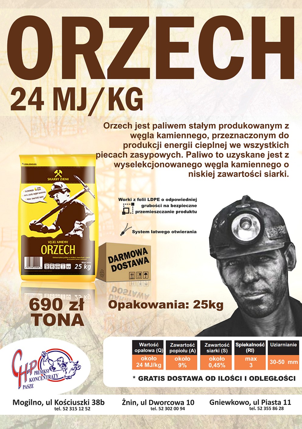 NAJLEPSZY Węgiel Orzech II 