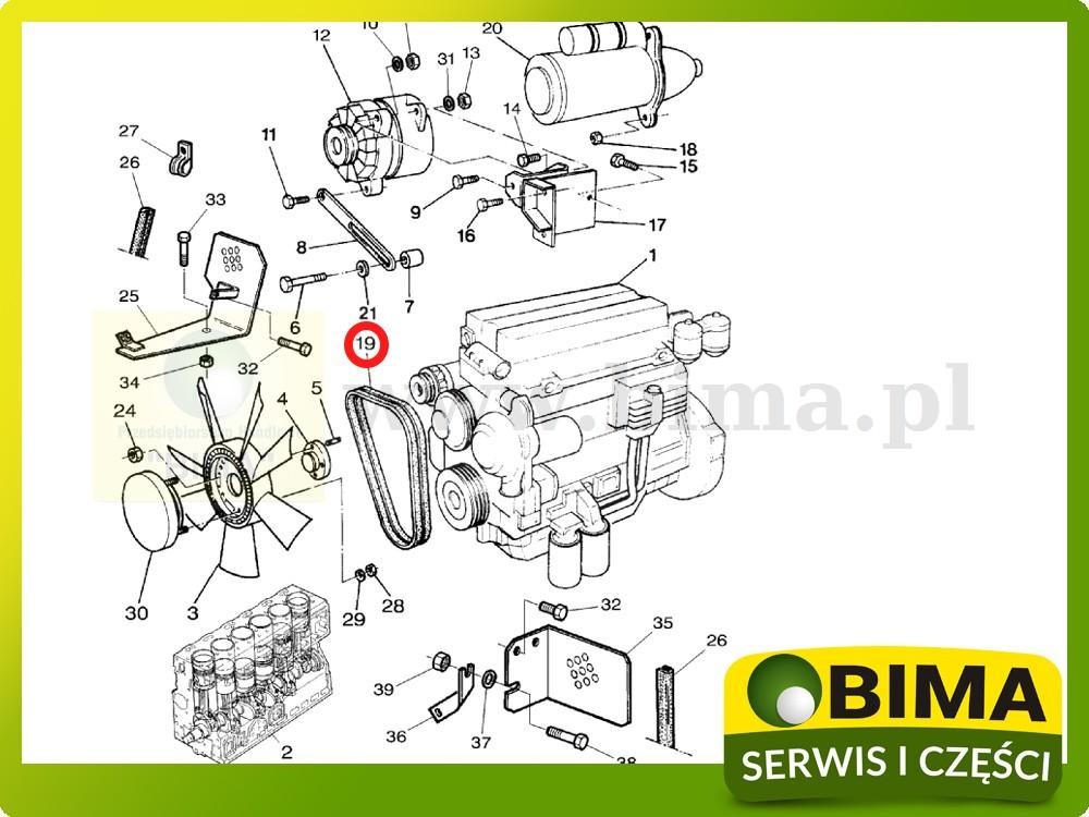 Pasek klinowy długość 1450 mm Massey Ferguson 3120,5425 — zdjęcie 2