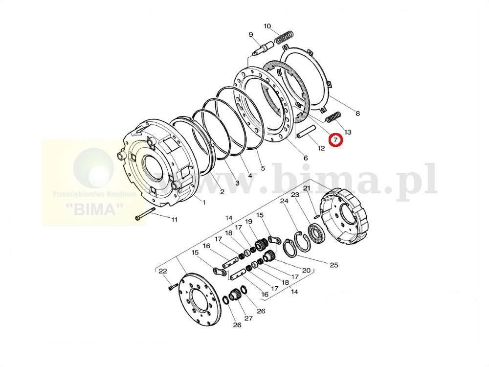 Tarcza sprzęgła mokrego części do Massey Ferguson 6460 — zdjęcie 2