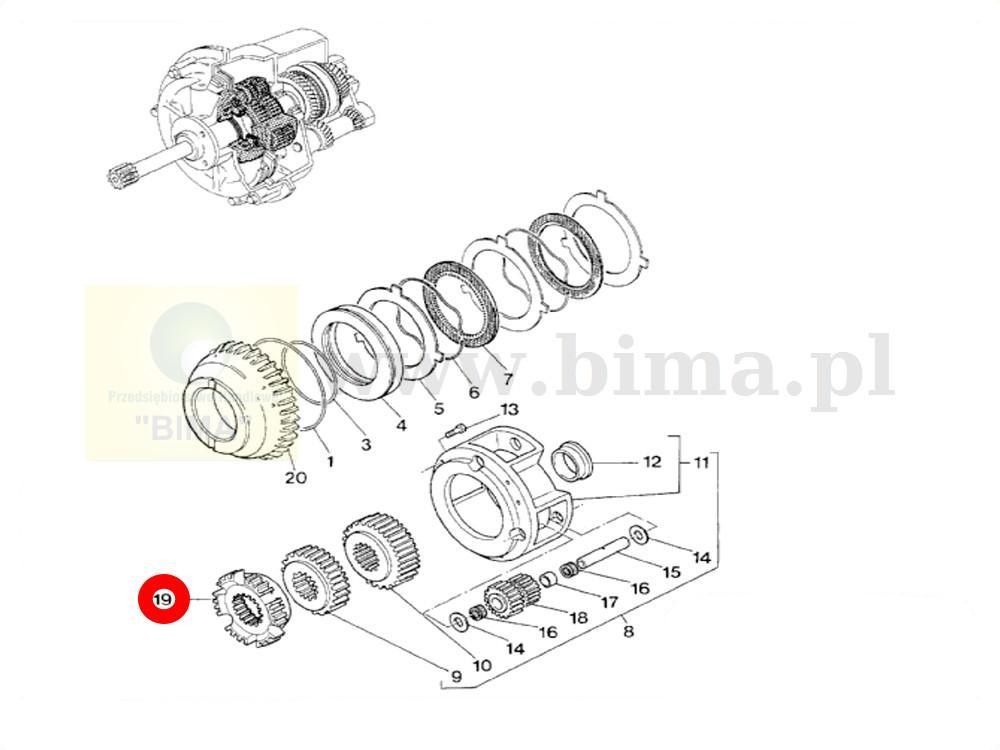 Piasta speedshift MF Massey Ferguson 3070,3080,3090,3115, — zdjęcie 3