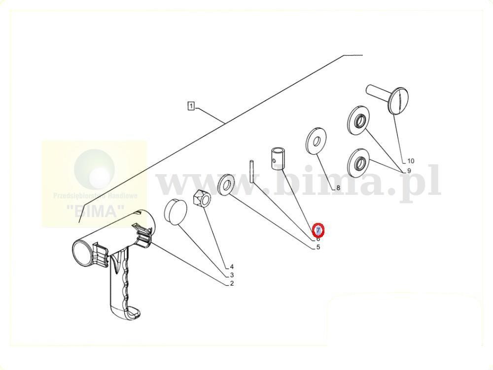 Tulejka klamki szyby Ford New Holland T7.220,T7.235 — zdjęcie 2