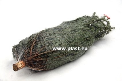 Siatka / rękaw do pakowania choinek