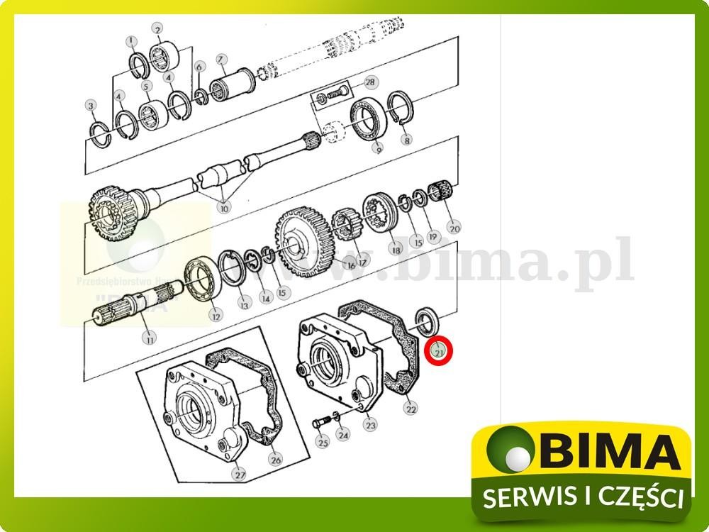 Uszczelniacz wom John Deere 1750,1840,1850,1850N,1950 — zdjęcie 2