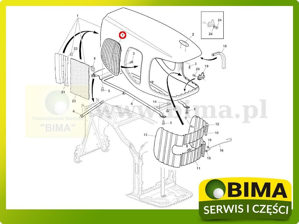 Kratka wlotu powietrza lewa John Deere 9520,9620,5620 — zdjęcie 3