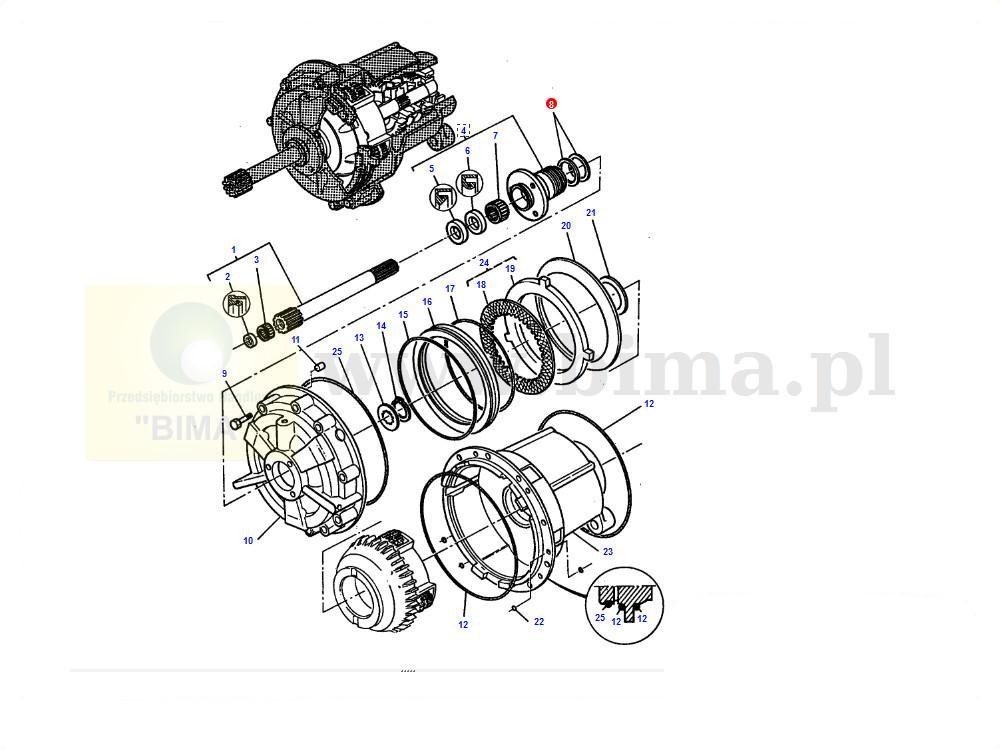 Pierścień speed-shift MF Massey Ferguson 6290,3050,3060 — zdjęcie 2